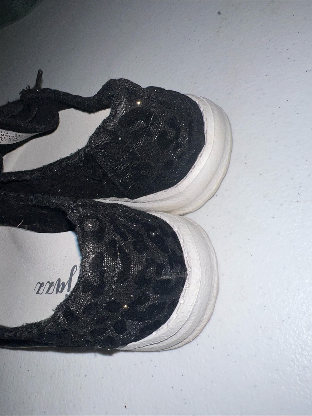 Gypsy Jazz "To the Moon" black leopard print slip-on shoes. - Picture 5 of 7